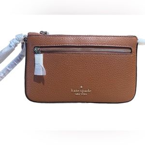 Kate Spade Leila convertible wristlet, in gingerbread with gold hardware, NWT